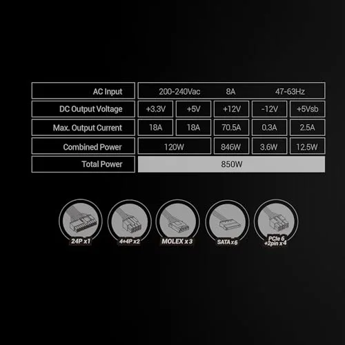 Mars Gaming MPB850SI 850W 80+ Bronze noir - vue 6