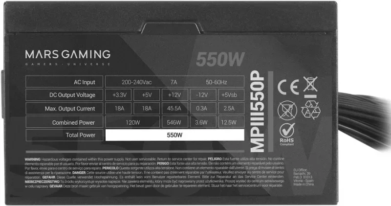 Mars Gaming MPIII550P Alimentation 550W Noir - image 4