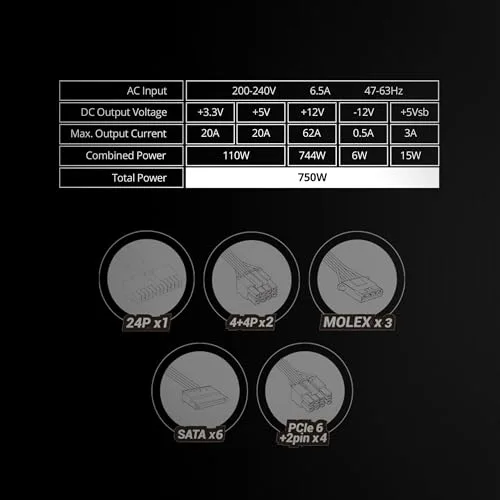 Mars Gaming MPVU750SIM 750W 80+ Silver modulaire rouge - vue 5