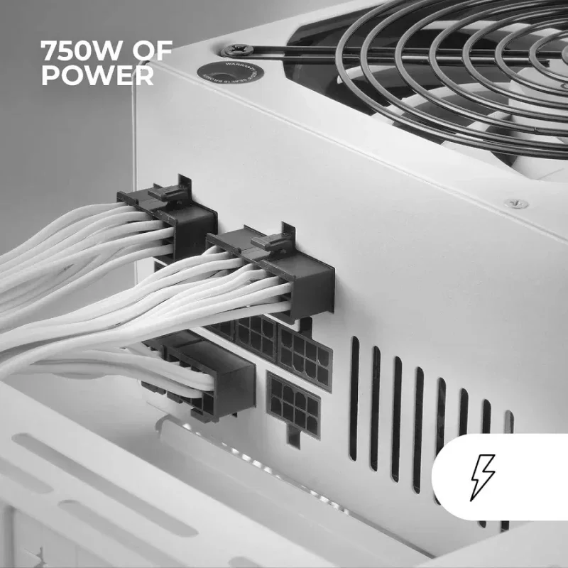 Mars Gaming MPZE750M 750W 80 Plus Argent Entièrement Modulaire Blanc - image 3