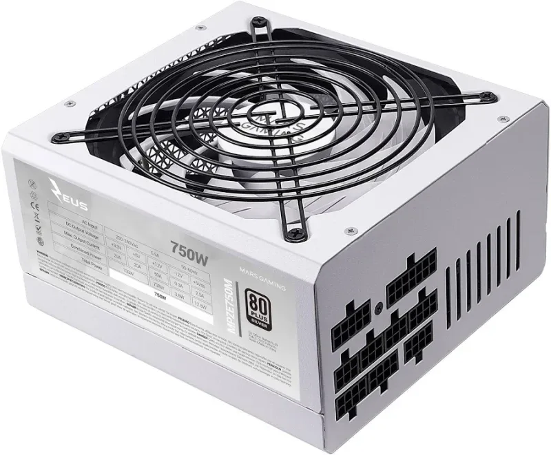 Mars Gaming MPZE750M 750W 80 Plus Argent Entièrement Modulaire Blanc - image 5