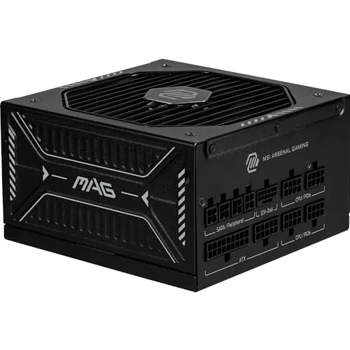 Fonte d'Alimentation MSI 1000W Certificación 80+ Gold Modèle A850GLS Extras modulaires - alimentation vue principale