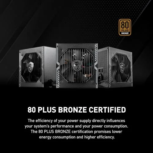 MSI MAG A650BN 650W 80+ Bronze noir - vue 3