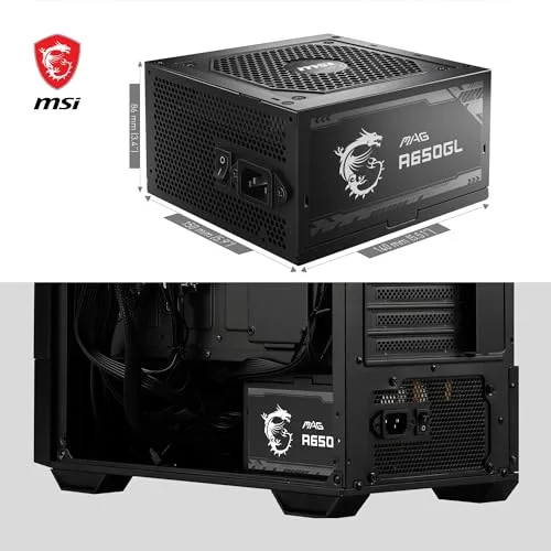 MSI MAG A650GL 650W 80+ Gold modulaire noir - vue 6
