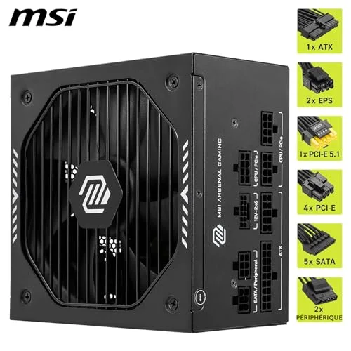 MSI MAG A750GLS 750W 80+ Gold modulaire - vue 5