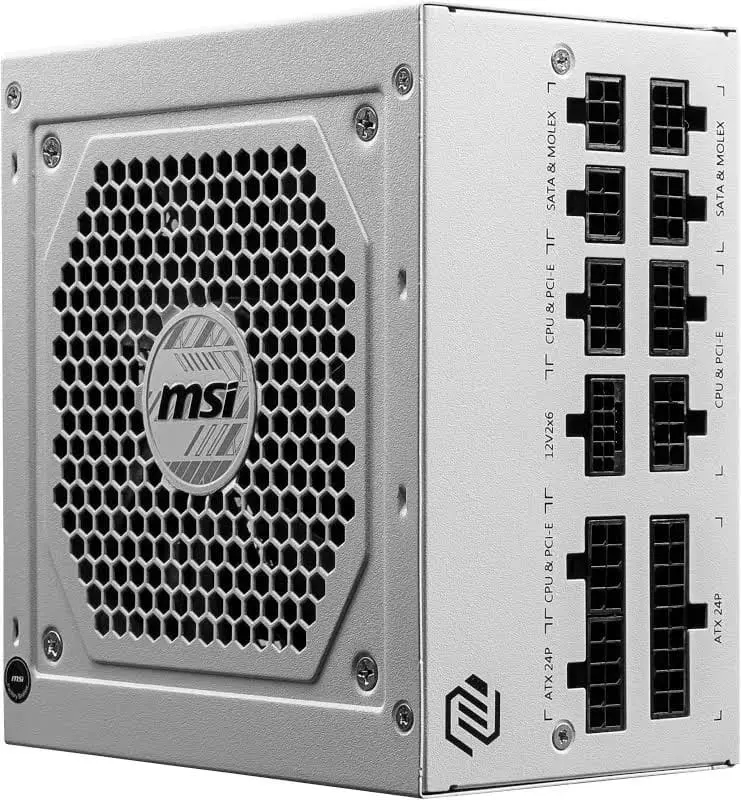 Alimentation PC modulaire MSI MAG A850GL PCIE5 850W 80 PLUS blanc - image 4