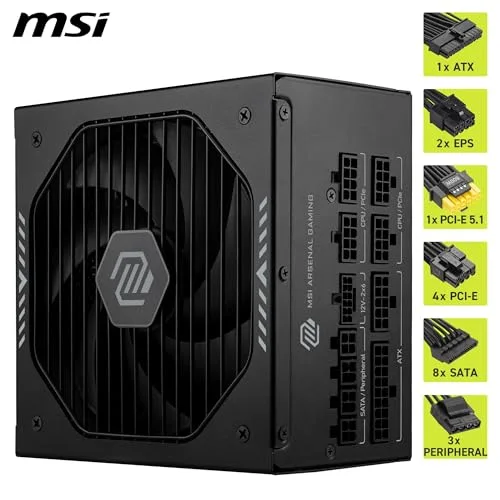 MSI MAG A850GLS 850W 80+ Gold - vue 5