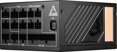 MSI MEG Ai1300P PCIE5 1300W 80+ Platinum modulaire noir - vue 3