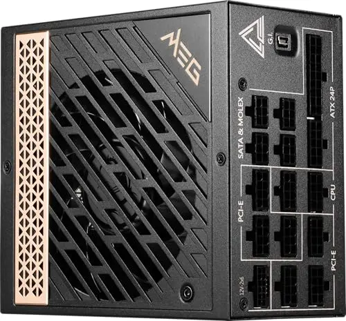 MSI MEG Ai1300P PCIE5 1300W 80+ Platinum modulaire noir - vue 4
