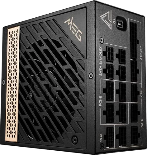 MSI MEG Ai1300P PCIE5 1300W 80+ Platinum modulaire noir - vue 5