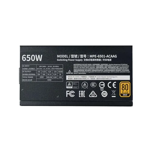 MWE Bronze 650 V3 650W 80+ Bronze - vue 3