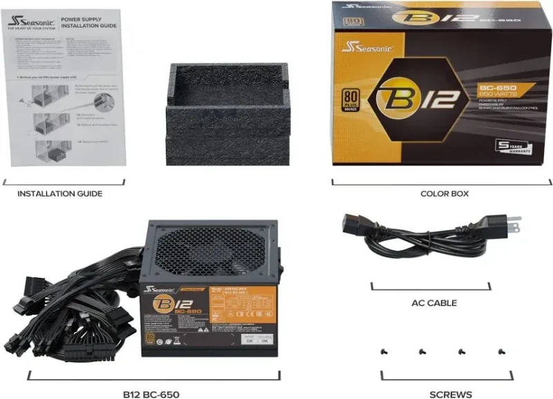 Seasonic B12 BC Série 650W 80 Plus Bronze - image 5