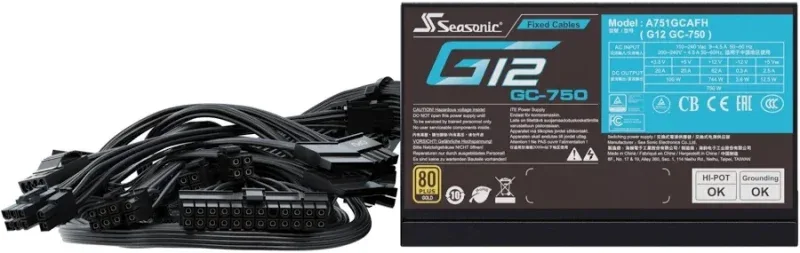 Seasonic G12 GC750 750W 80 Plus Or - image 5