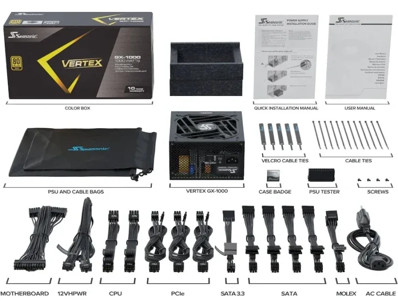 Seasonic Vertex GX-1000 1000W 80+ Gold full modulaire