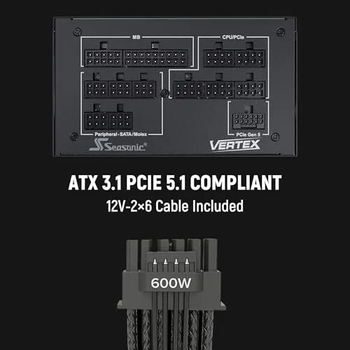 Seasonic VERTEX PX-1000 1000W 80+ Platinum modulaire - vue 2