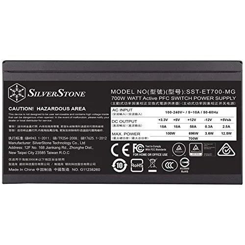 Silverstone ET700-MG 700W 80+ Gold modulaire - vue 4