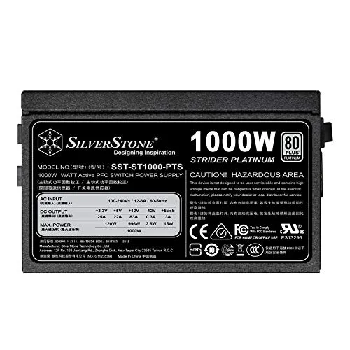 SilverStone ST1000-PTS 1000W 80+ Platinum modulaire - vue 3