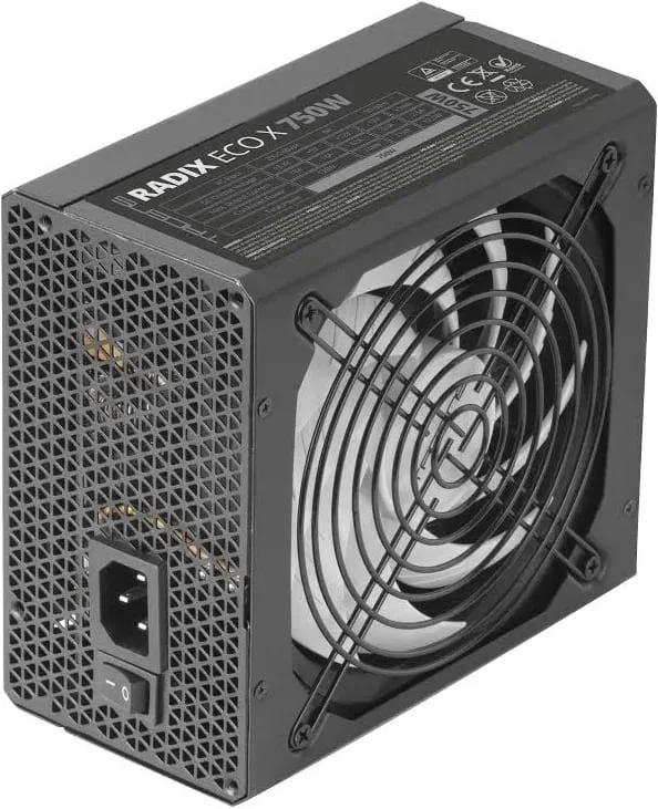 Tacens RADIX ECO X 750 Alimentation ATX 750W 6 ans de garantie 87% SMD DC-DC AI-RPM FDB Noir - image 2