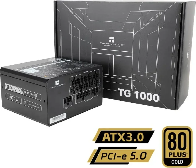 Alimentation modulaire Thermalright 1000 W 80 PLUS Gold TR-TG 1000 W ATX 3.0 PCIe 5.0 avec arrêt intelligent du ventilateur - image 3