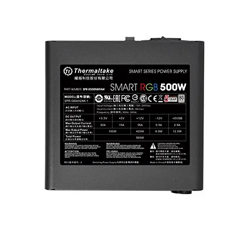 THERMALTAKE Alimentation PC Smart RGB - 500W - 80PLUS White - vue 4