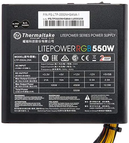 Thermaltake Litepower RVB 550W - vue 3