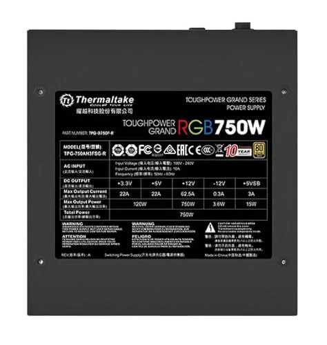 Thermaltake Toughpower Grand RGB 750W 80+ Gold modulaire - vue 9