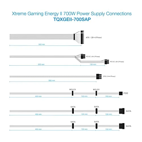 TooQ TQXGEII-700SAP 700W 80+ Bronze - vue 6