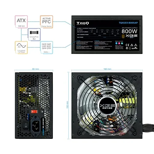 TooQ TQXGEII-800SAP 800W 80+ Bronze - vue 4