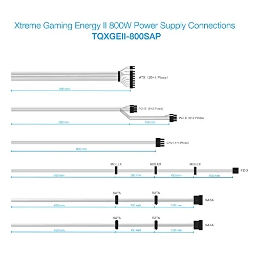 TooQ TQXGEII-800SAP 800W 80+ Bronze - vue 6
