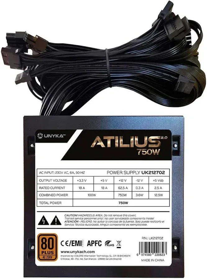 UNYKAch Atilius 2.0 Noir 750W 80 Plus Bronze - image 2