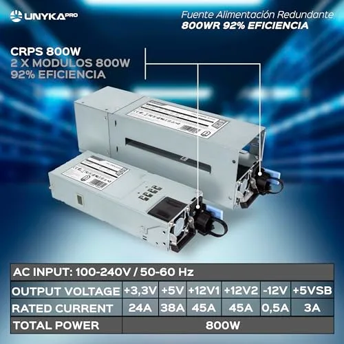 UNYKAch CRPS 800W 80+ Platinum - vue 2
