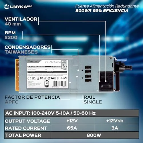 UNYKAch CRPS 800W 80+ Platinum - vue 3