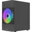 Aerocool ATOMICLITE V1 - Boîtier Gamer Micro-ATX - Grille Frontale+2 Ventilateurs FRGB - Noir - vue 3