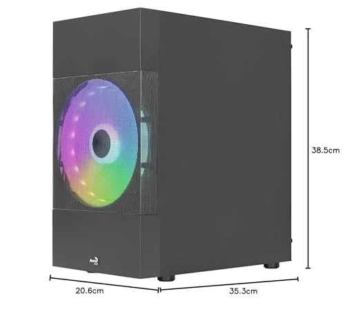 Aerocool ATOMICLITE V1 - Boîtier Gamer Micro-ATX - Grille Frontale+2 Ventilateurs FRGB - Noir - vue 6