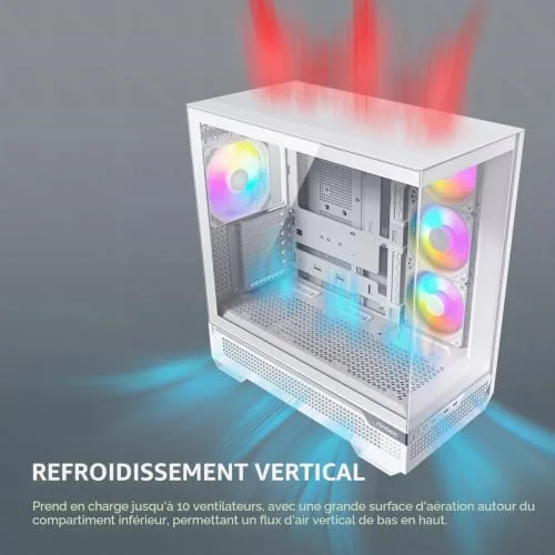 Antec C7 ARGB White mATX RGB - vue 3