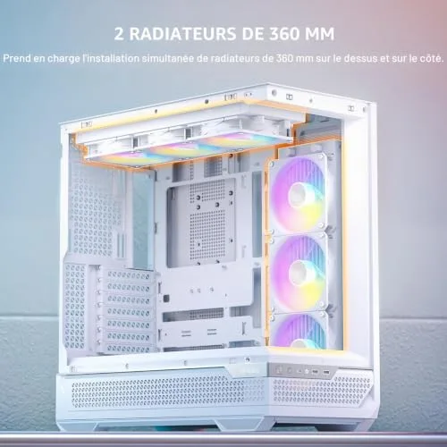 Antec C7 ARGB White mATX RGB - vue 6