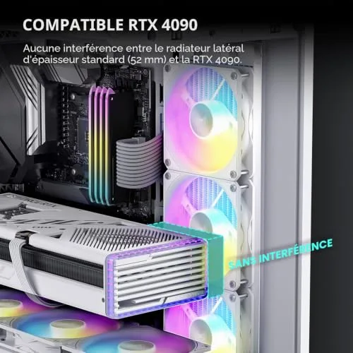 Antec C7 ARGB White mATX RGB - vue 8