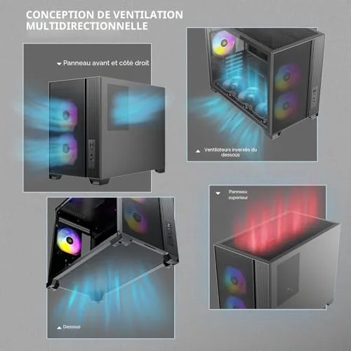 Antec FLUX M mATX RGB - vue 4