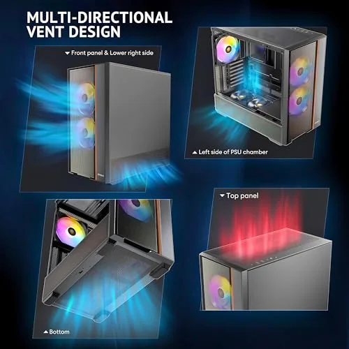 Antec FLUX REAR ATX RGB - vue 4