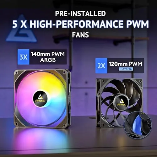 Antec FLUX REAR ATX RGB - vue 5