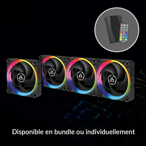 ARCTIC BioniX P120 A-RGB (Pack de 3) - Ventilateur 120mm A-RGB pour boitier PC - vue 8