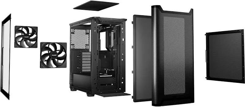 be quiet! Pure Base 501 Airflow ATX - vue 3