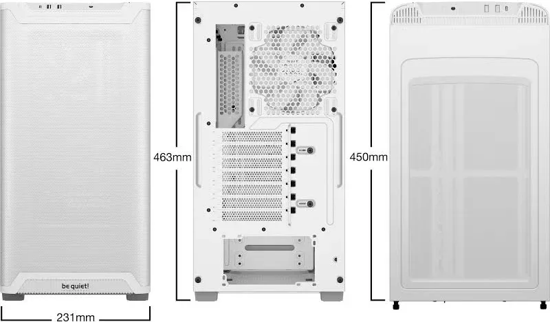 be quiet! Pure Base 501 Airflow White ATX - vue 4