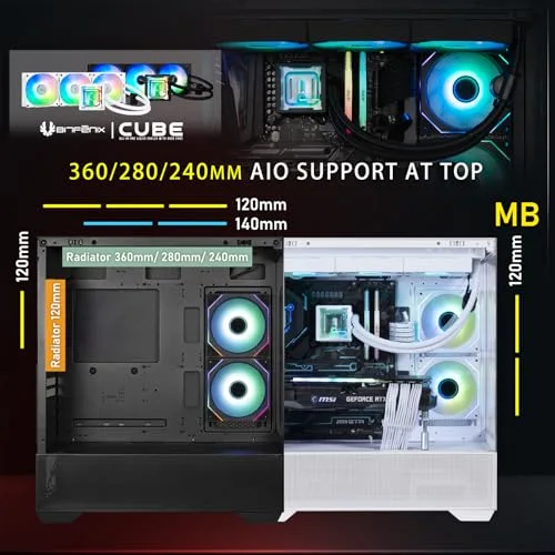 BitFenix Ceto Basic ATX RGB White - vue 3