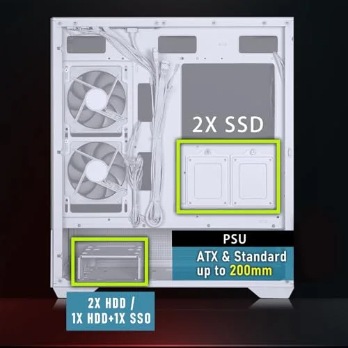 BitFenix Ceto Basic ATX RGB White - vue 8