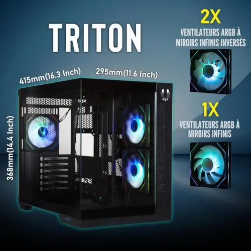 BitFenix Triforce 300 ATX RGB - vue 2