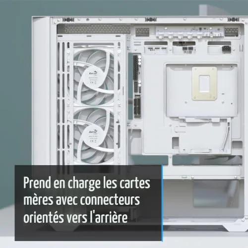 Boîtier Mini Tour - AEROCOOL - D302A - Support Radiateur 360 mm - 11 Emplacements Ventilateur - GPU 410 mm - vue 4