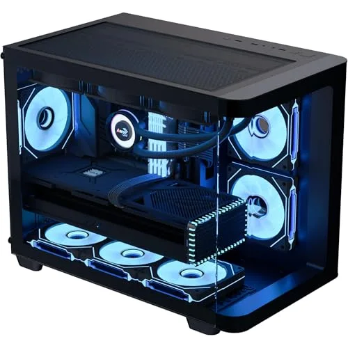 Boîtier Mini Tour - AEROCOOL - P300C - Verre Trempé - Ventilateurs ARGB - Couleur Noir - vue 2