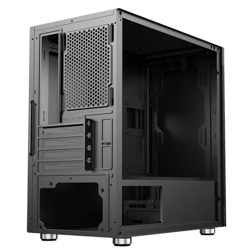 Boitier Mini Tour Micro ATX - iTek - ProMesh 35 - Noir - Panneau en verre trempé - Ports USB en façade - vue 4