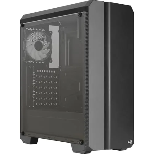 Boîtier Moyen Tour ATX - Aerocool - GENESISV2BK - Panneau Frontal LED ARGB - Ventilateur ARGB 12cm - Noir - vue 2